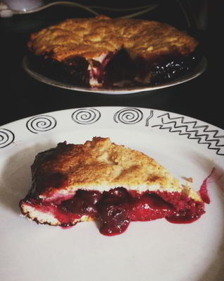 Ягодный кекс с творогом