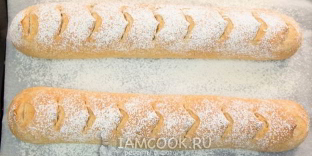 багеты с цельнозерновой мукой и отрубями