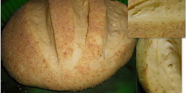 горчичный хлеб, вымешанный в отрубях