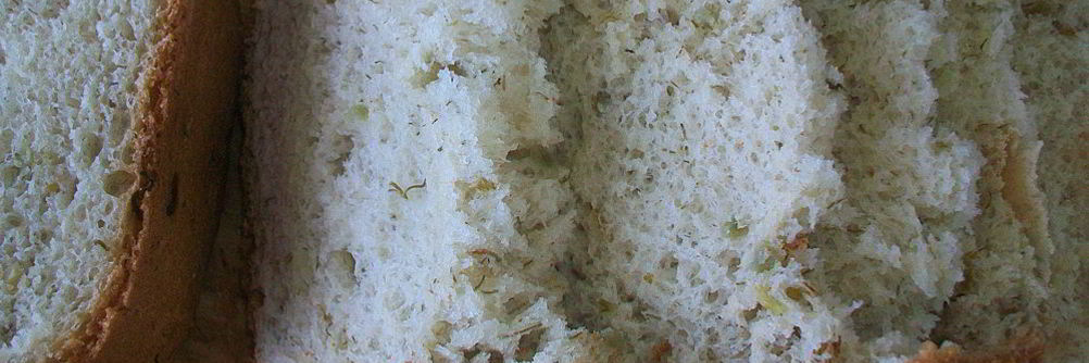 Хлеб белый с чесноком и зеленью