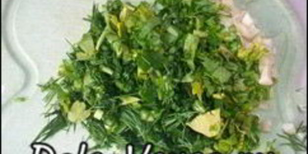 хлеб белый с чесноком и зеленью