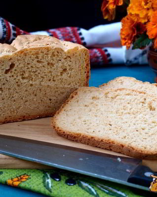 Хлеб с гороховыми хлопьями в хлебопечке