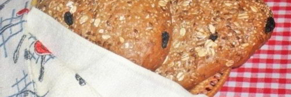 Хлеб с хлопьями и отрубями