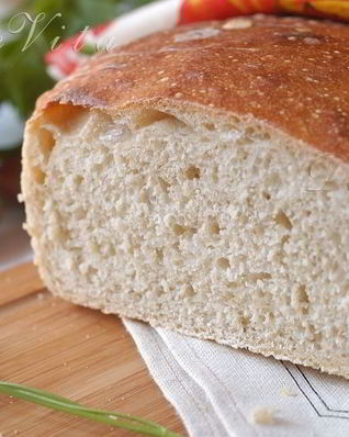 Пшеничный хлеб без замеса на закваске