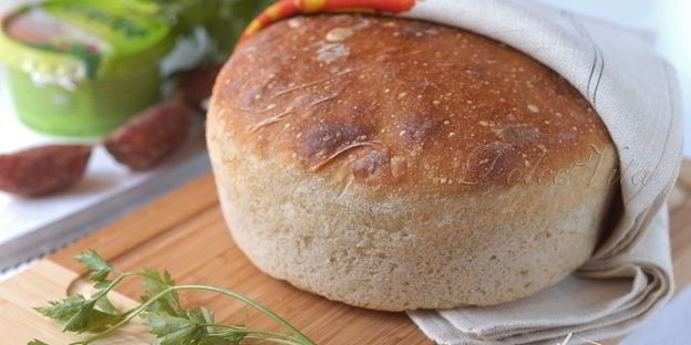 пшеничный хлеб без замеса на закваске