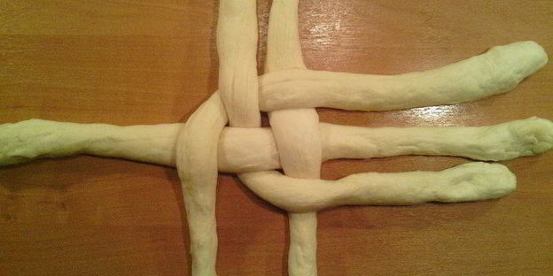 творожный хлеб плетенка