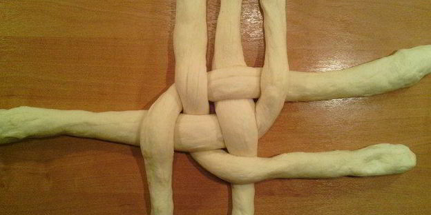 творожный хлеб плетенка