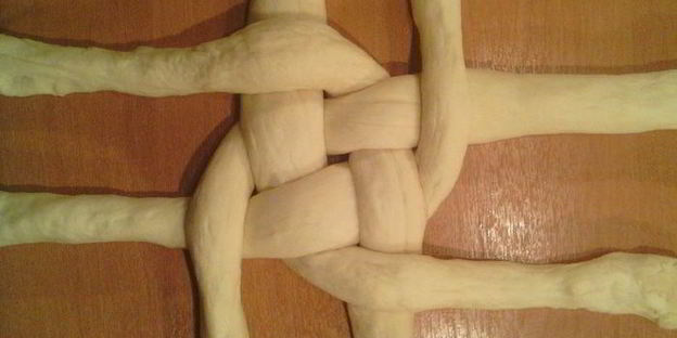 творожный хлеб плетенка