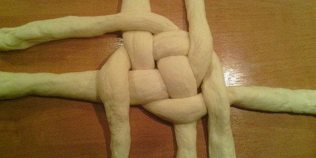 творожный хлеб плетенка