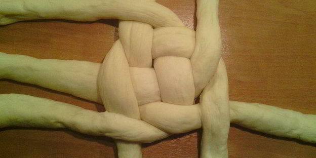 творожный хлеб плетенка