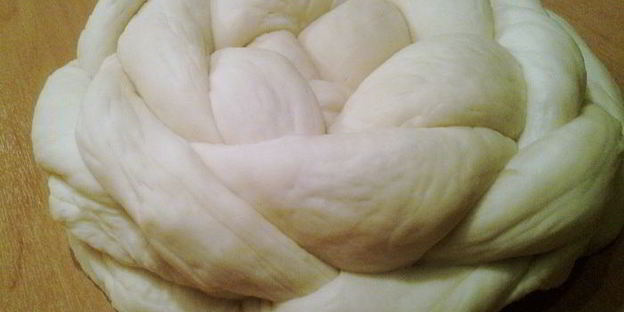 творожный хлеб плетенка