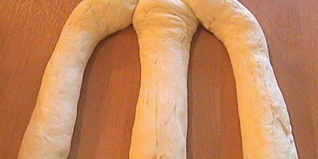 творожный хлеб плетенка