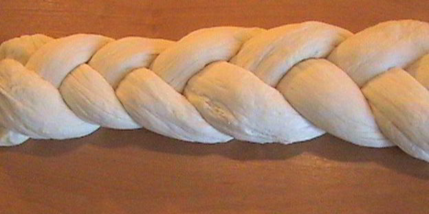 творожный хлеб плетенка