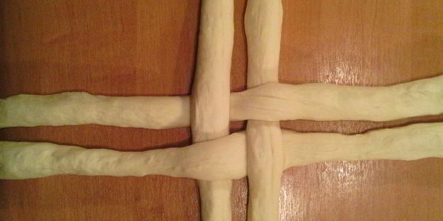 творожный хлеб плетенка