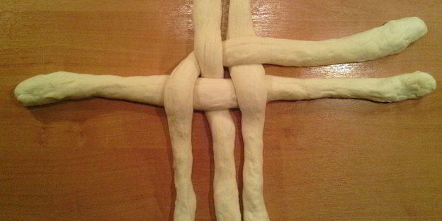 творожный хлеб плетенка