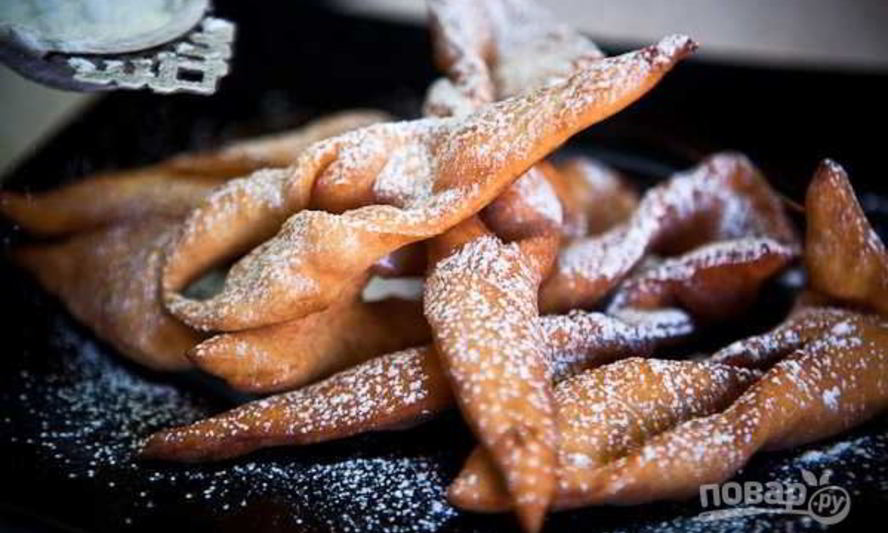 Рецепт хвороста без молока