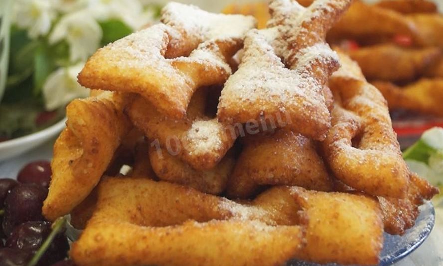 Рецепт хвороста на кефире с творогом