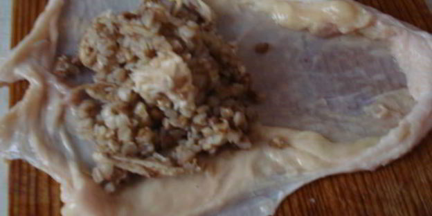куриные конвертики с гречкой