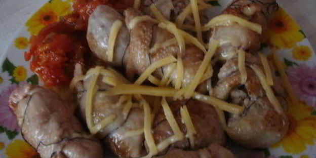 куриные конвертики с гречкой