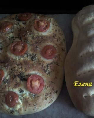 Фокачча с помидором и сыром