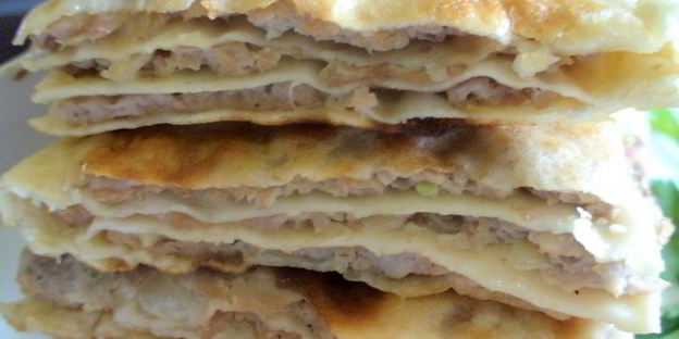 китайские лепешки со свининой жоубин