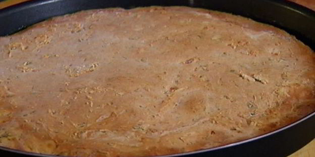 лепешка с имбирем, чили и кинзой