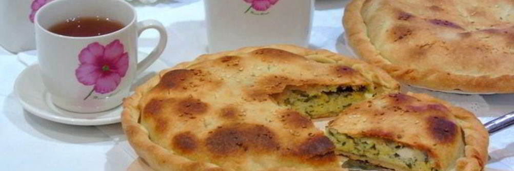 Лепешка с сыром и зеленью