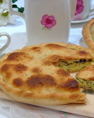 Лепешка с сыром и зеленью