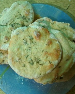 Лепешка с травами