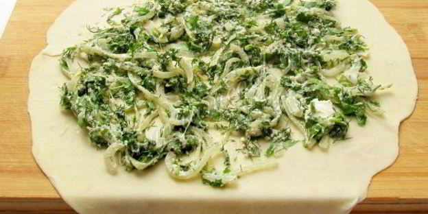 лепешки с брынзой и зеленью