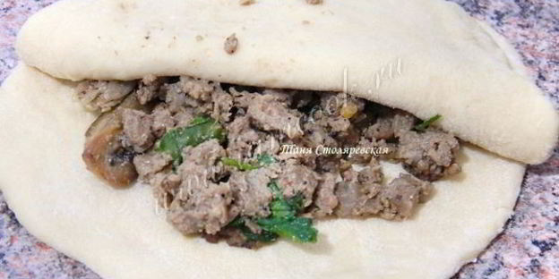 лепешки с мясом