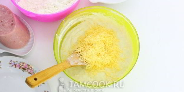 лепешки с сыром и ветчиной на сковороде