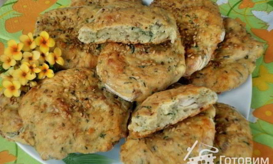 Рецепт сырных лепешек с курицей