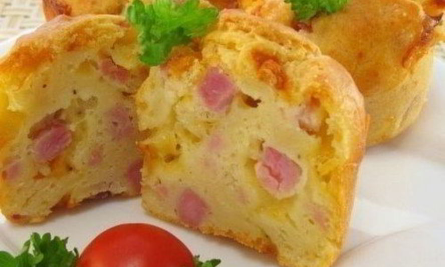 Рецепт американских маффинов с ветчиной и сыром