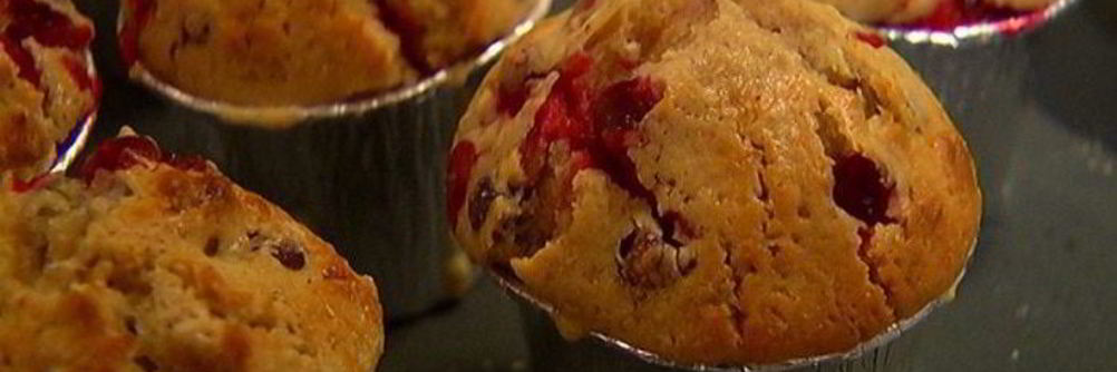 Апельсиновые маффины с клюквой