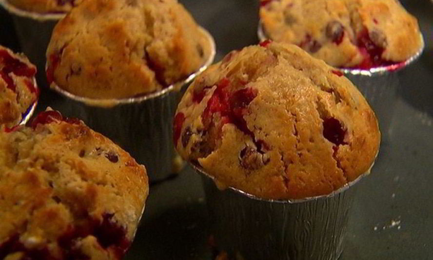 Рецепт апельсиновых маффинов с клюквой