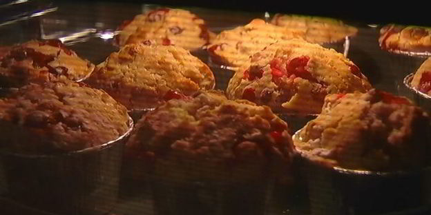 апельсиновые маффины с клюквой