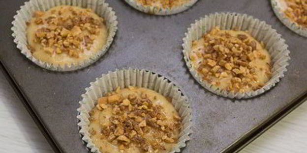 бананово-арахисовые маффины