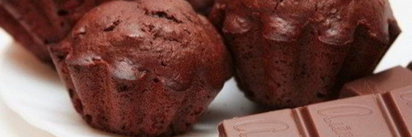 Домашние маффины на горьком шоколаде