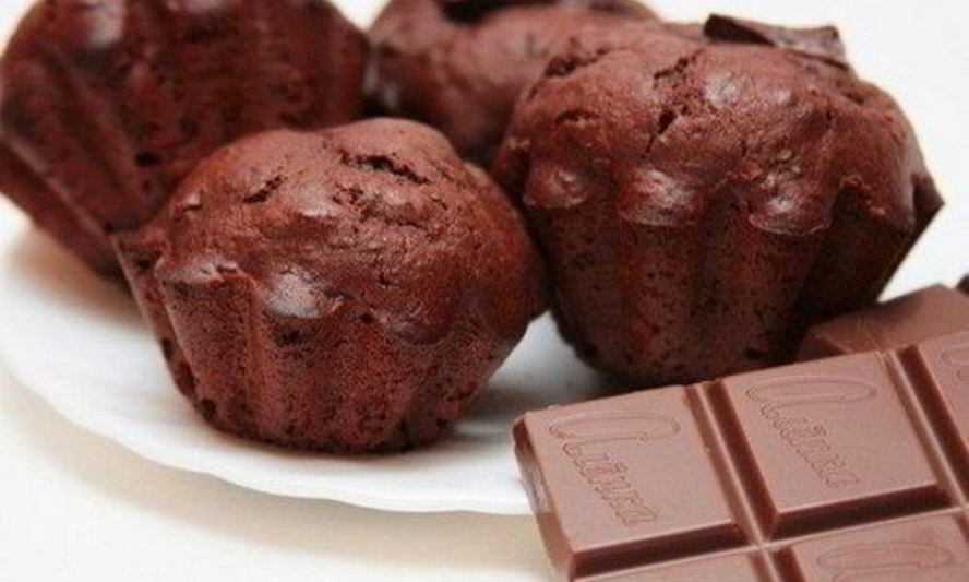 Рецепт домашних маффинов на горьком шоколаде
