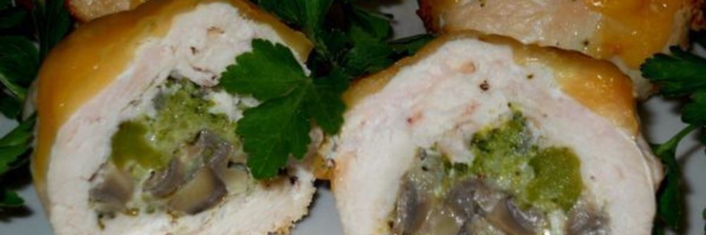 Куриные маффины с брокколи и грибами