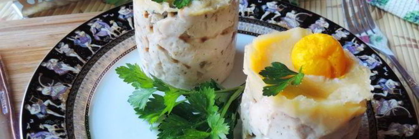 Куриные маффины с грибной начинкой