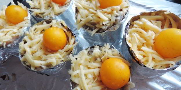 куриные маффины с грибной начинкой