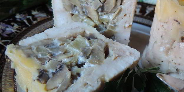 куриные маффины с грибной начинкой