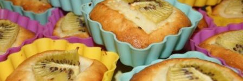 Лимонные маффины с киви