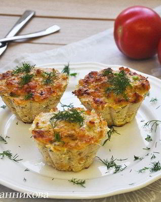 Маффины из индейки с укропом