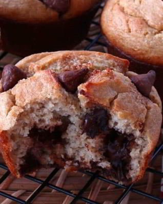 Маффины из овсянки и бананов с шоколадом