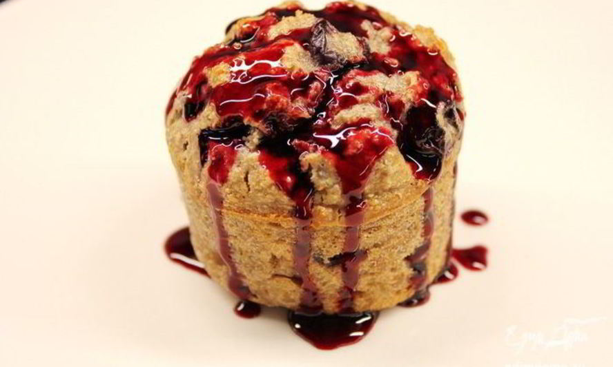 Рецепт маффинов на гречневых хлопьях с вишней