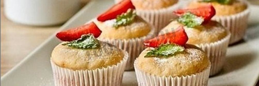 Маффины на клубничном йогурте