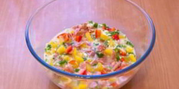 маффины с беконом и болгарским перцем